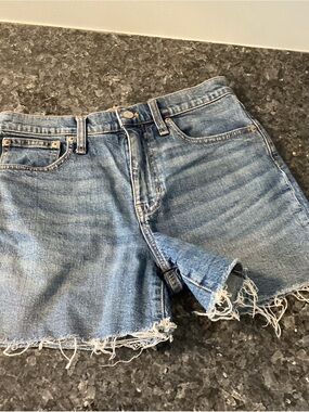 J. Crew Light Wash Distressed Denim Cutoff Shorts